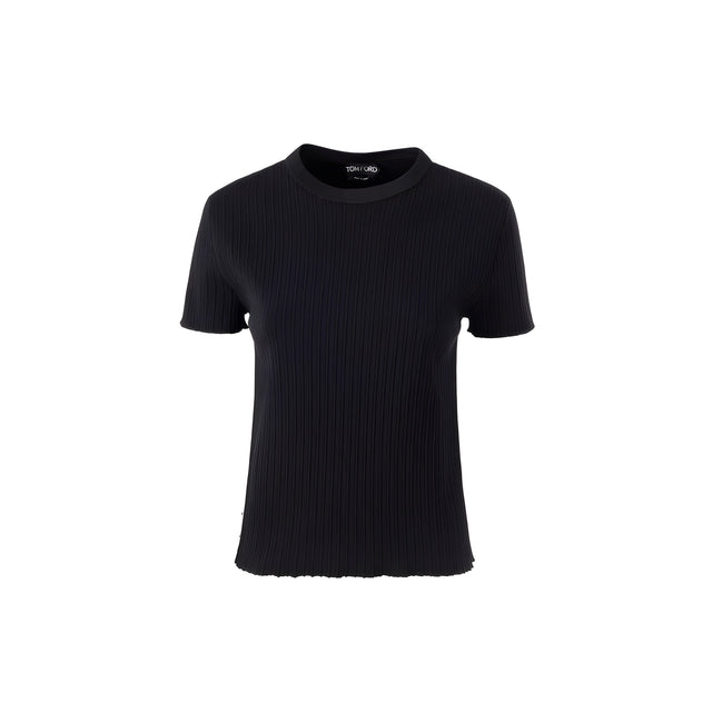 T-shirt en soie noire Tom Ford