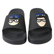 Dolce & Gabbana Sandales Tongs Noires Plage Saint Barth