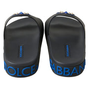 Dolce & Gabbana Sandales Tongs Noires Plage Saint Barth