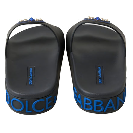 Dolce & Gabbana Sandales Tongs Noires Plage Saint Barth