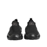 Dolce & Gabbana Black Slip On Wave Low Top Sneakers