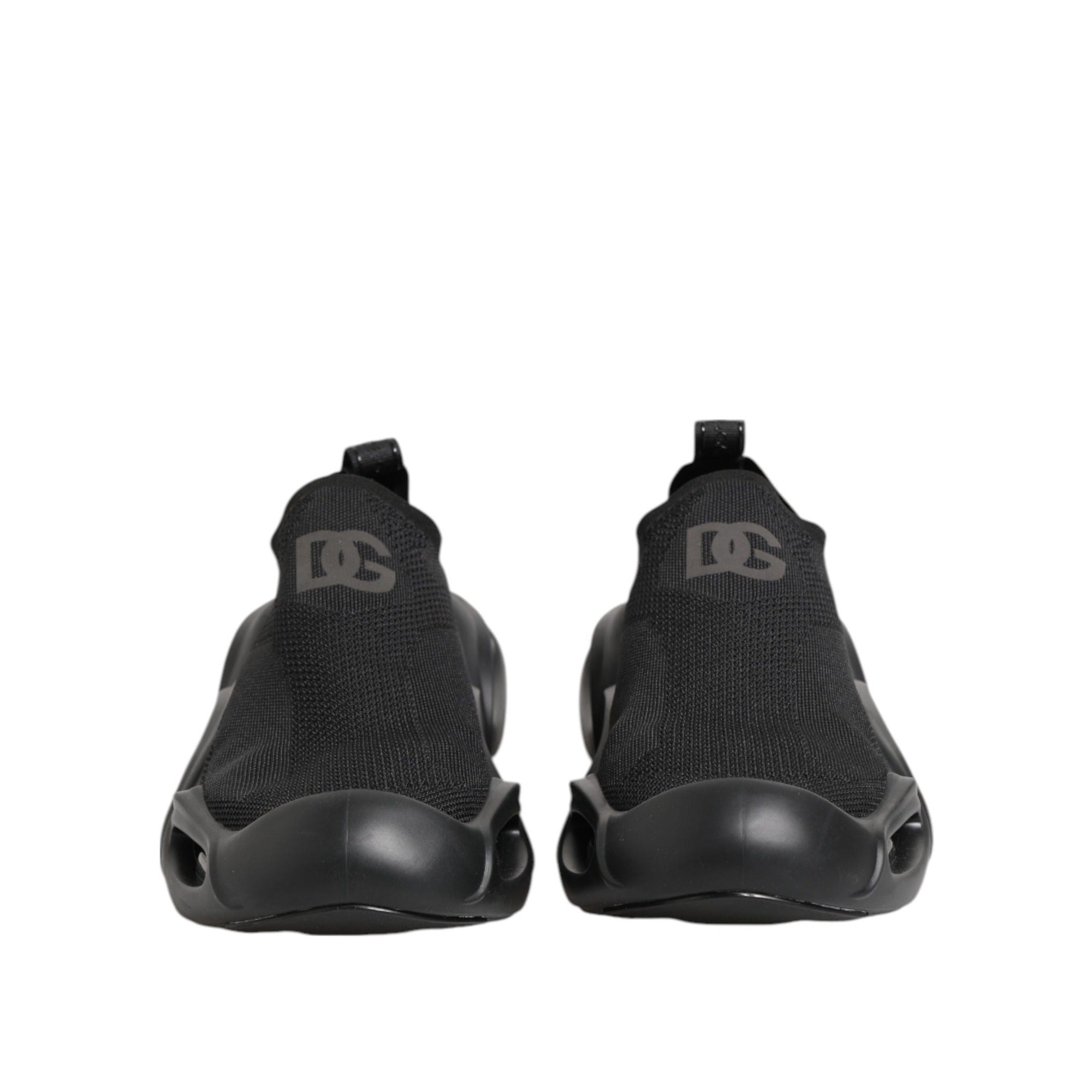 Dolce & Gabbana Black Slip On Wave Low Top Sneakers