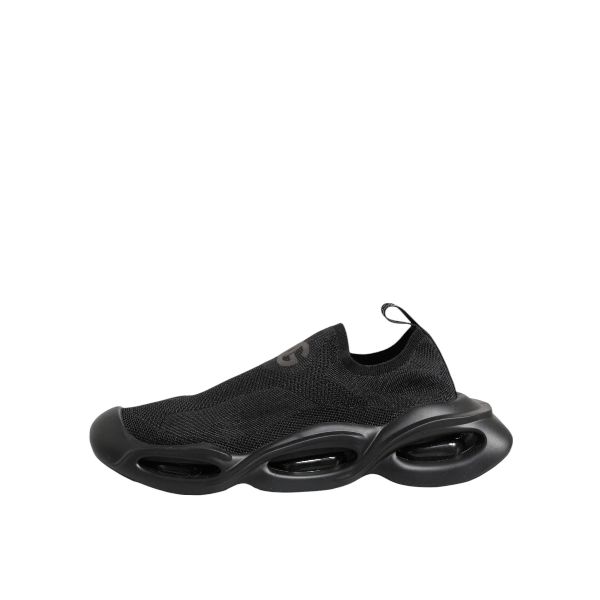 Dolce & Gabbana Black Slip On Wave Low Top Sneakers