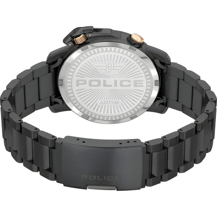 Montre habillée en acier inoxydable noir Police