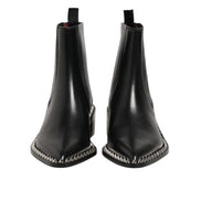 Dolce & Gabbana Black Studded Chelsea Ankle Boots
