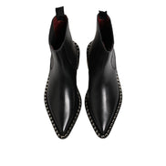 Dolce & Gabbana Black Studded Chelsea Ankle Boots