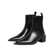 Dolce & Gabbana Black Studded Chelsea Ankle Boots