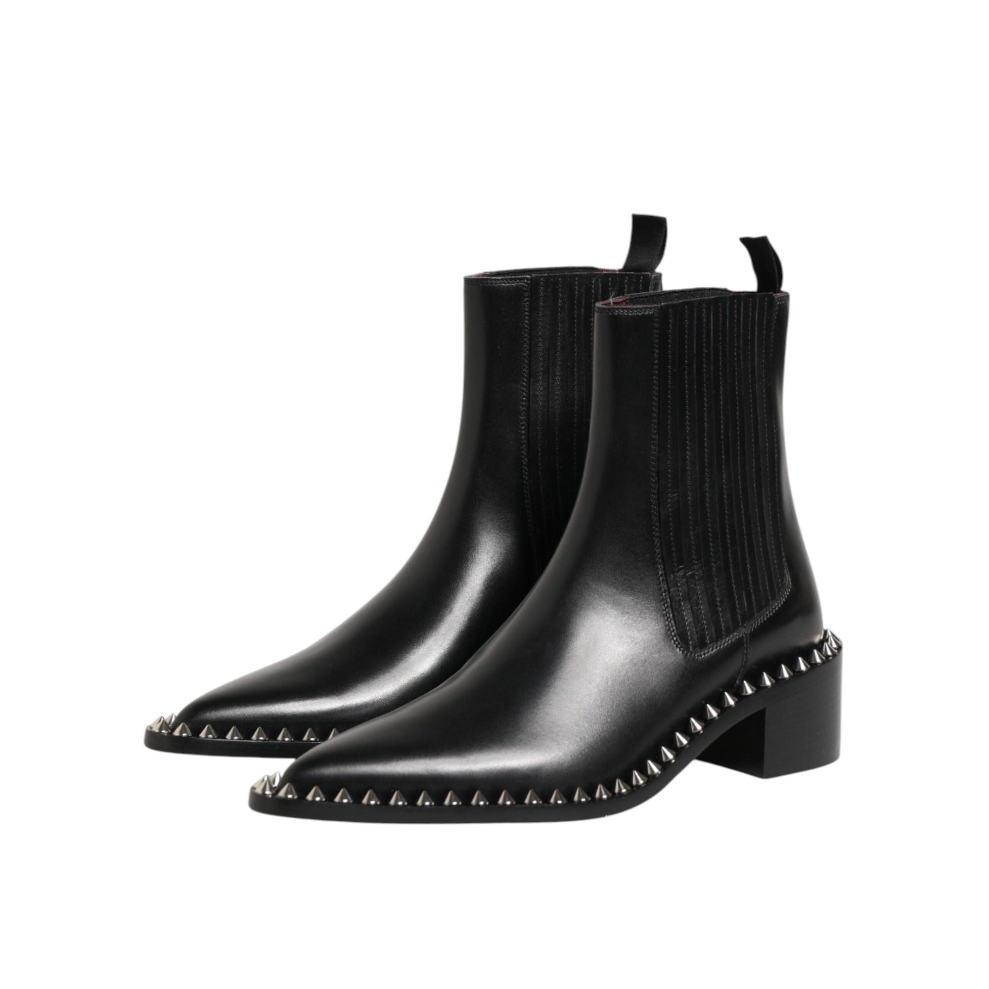 Dolce & Gabbana Black Studded Chelsea Ankle Boots