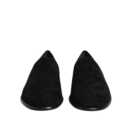 Mocassins à enfiler en daim noir Dolce & Gabbana Chaussures habillées