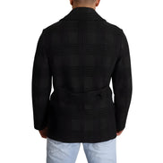 Manteau Trench Dolce & Gabbana Noir Veste en Laine à Carreaux