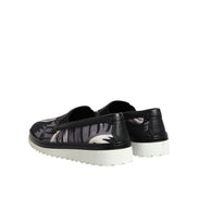 Dolce & Gabbana Black Tropical Slip On Sneakers