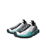 Dolce & Gabbana Black White Blue Slip On Sorrento Sneakers