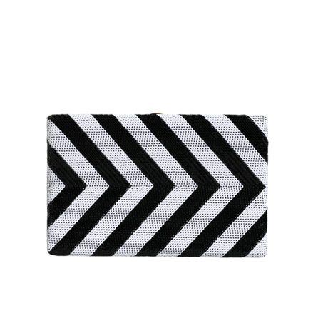 Dolce & Gabbana Black White Gold Frame Evening Clutch