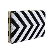Dolce & Gabbana Black White Gold Frame Evening Clutch
