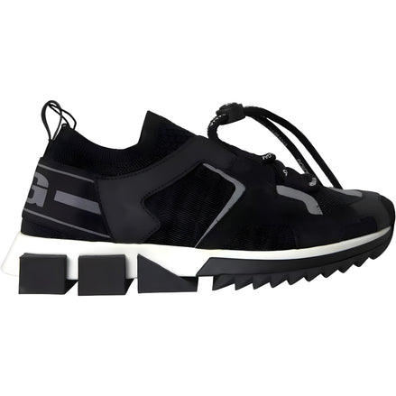 Dolce & Gabbana Black White Logo Sorrento Sneakers