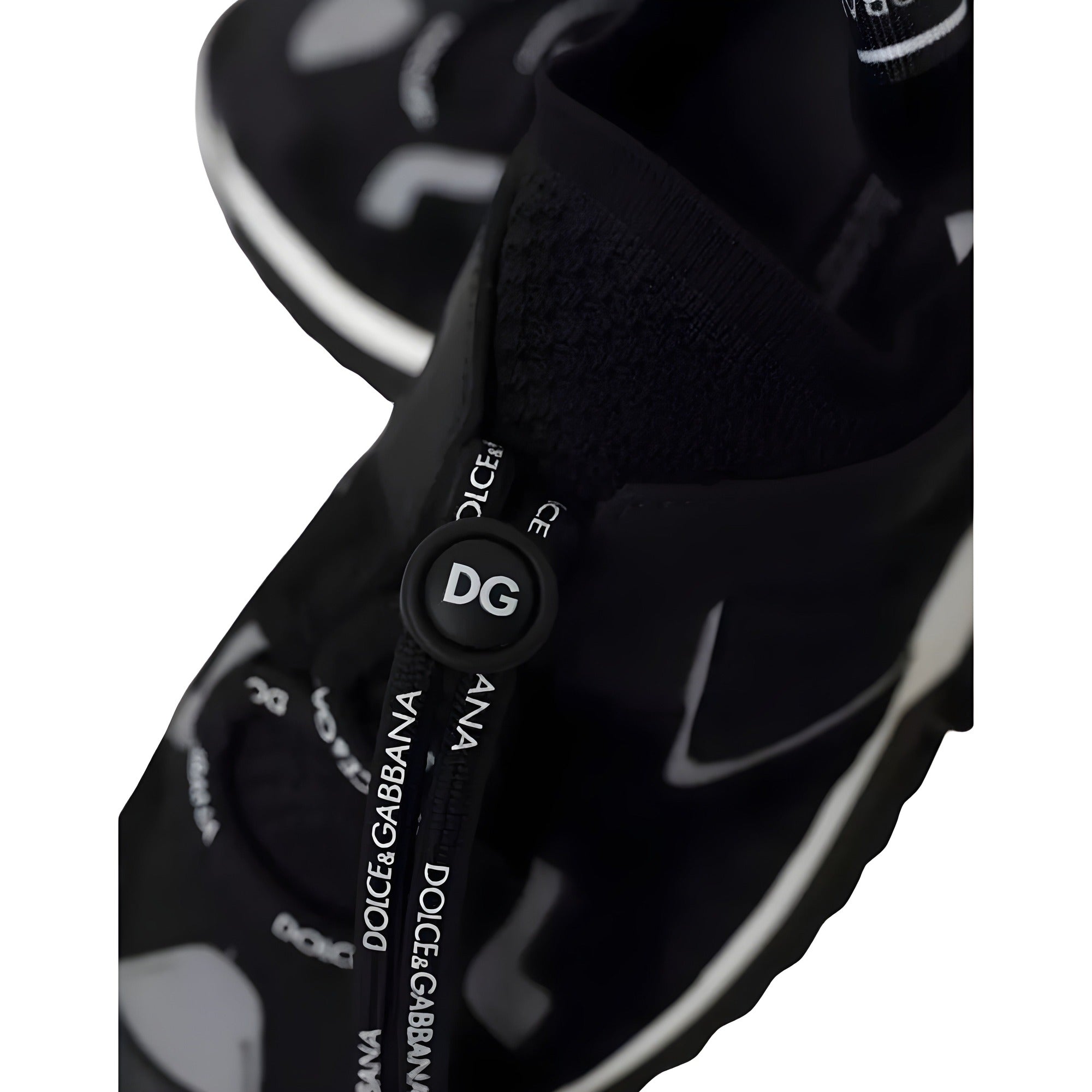 Dolce & Gabbana Black White Logo Sorrento Sneakers