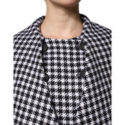 Veste cape florale Dolce & Gabbana noire blanche monochrome à motifs
