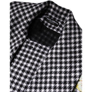 Veste cape florale Dolce & Gabbana noire blanche monochrome à motifs