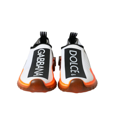 Dolce & Gabbana Black White Orange Slip On Sorrento Sneakers