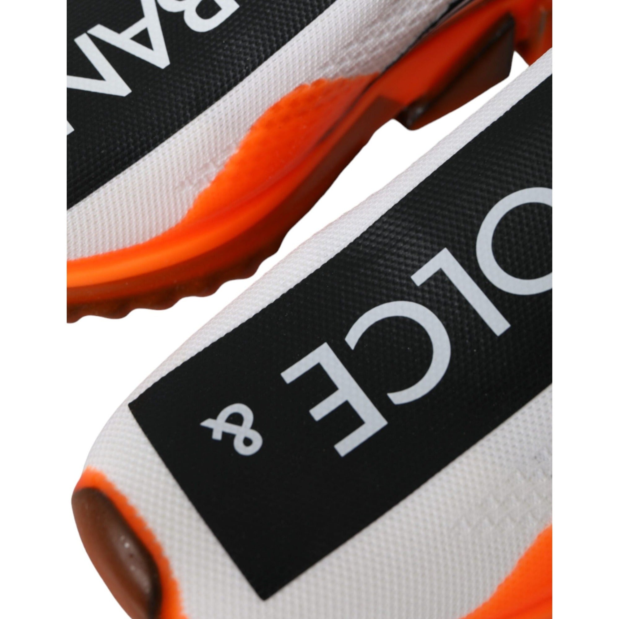 Dolce & Gabbana Black White Orange Slip On Sorrento Sneakers