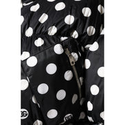 Dolce & Gabbana Black White Polka Dot Full Zip Puffer Jacket