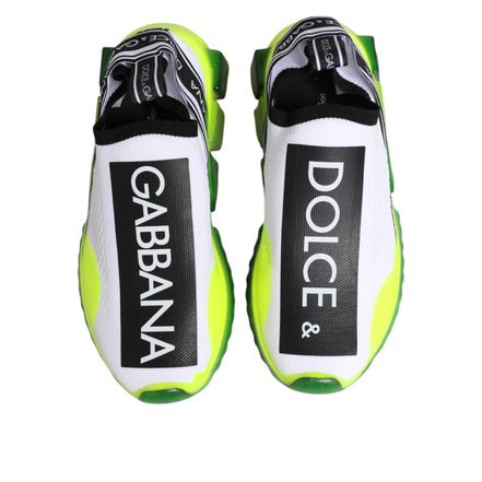 Dolce & Gabbana Black White Slip On Sorrento Sneakers