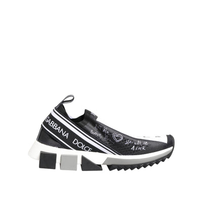 Chaussures Sneakers Basses Dolce & Gabbana Sorrento Noir Blanc