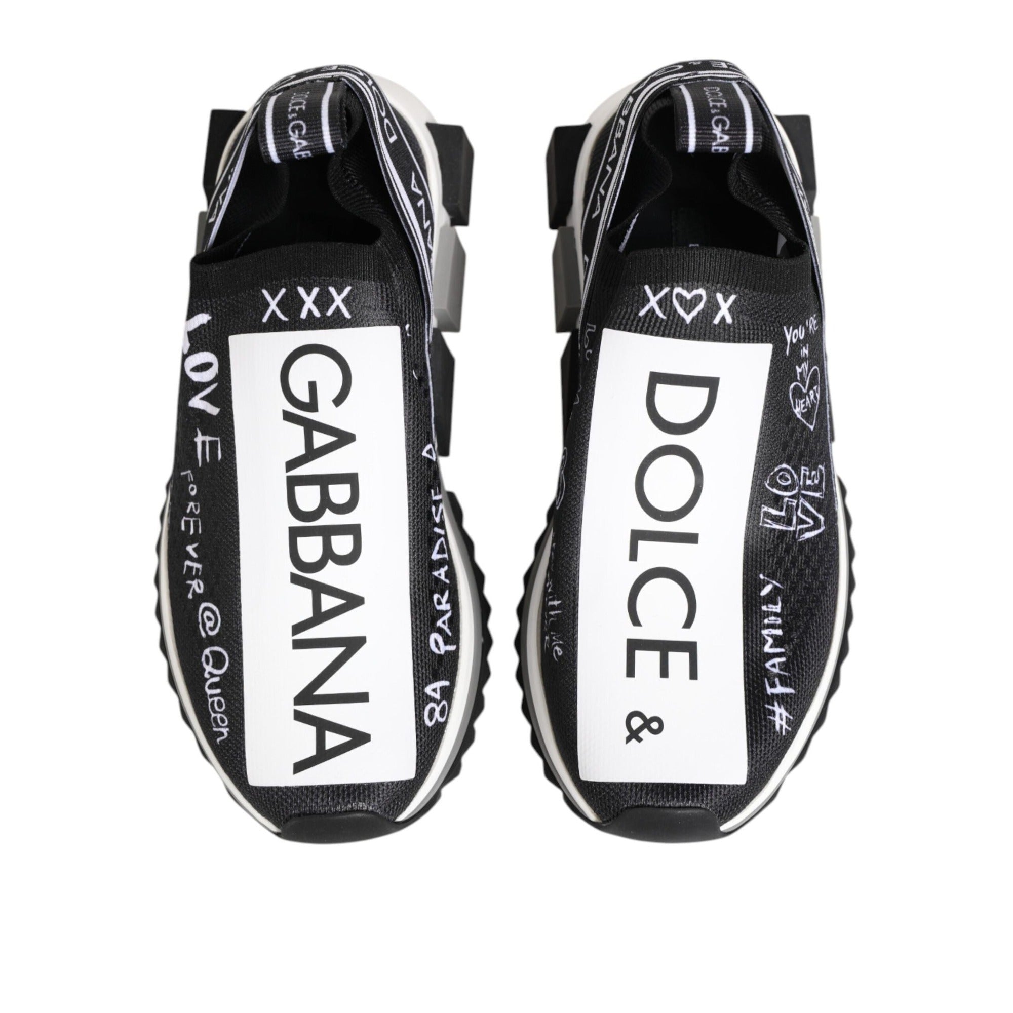 Chaussures Sneakers Basses Dolce & Gabbana Sorrento Noir Blanc