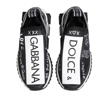 Chaussures Sneakers Basses Dolce & Gabbana Sorrento Noir Blanc