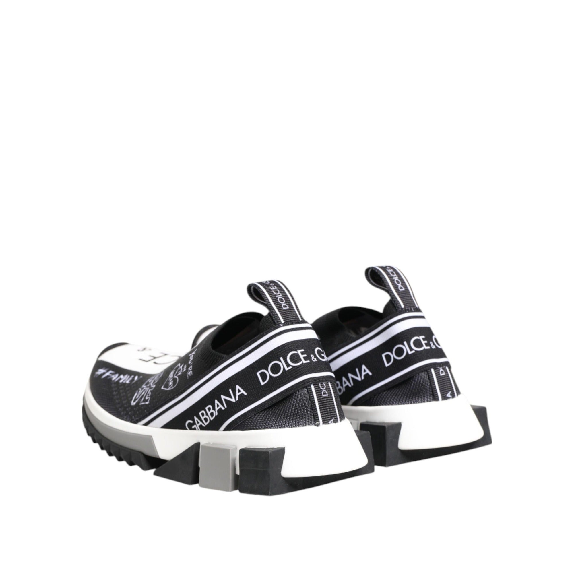 Chaussures Sneakers Basses Dolce & Gabbana Sorrento Noir Blanc