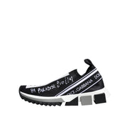 Dolce & Gabbana Black White Sorrento Low Top Sneakers