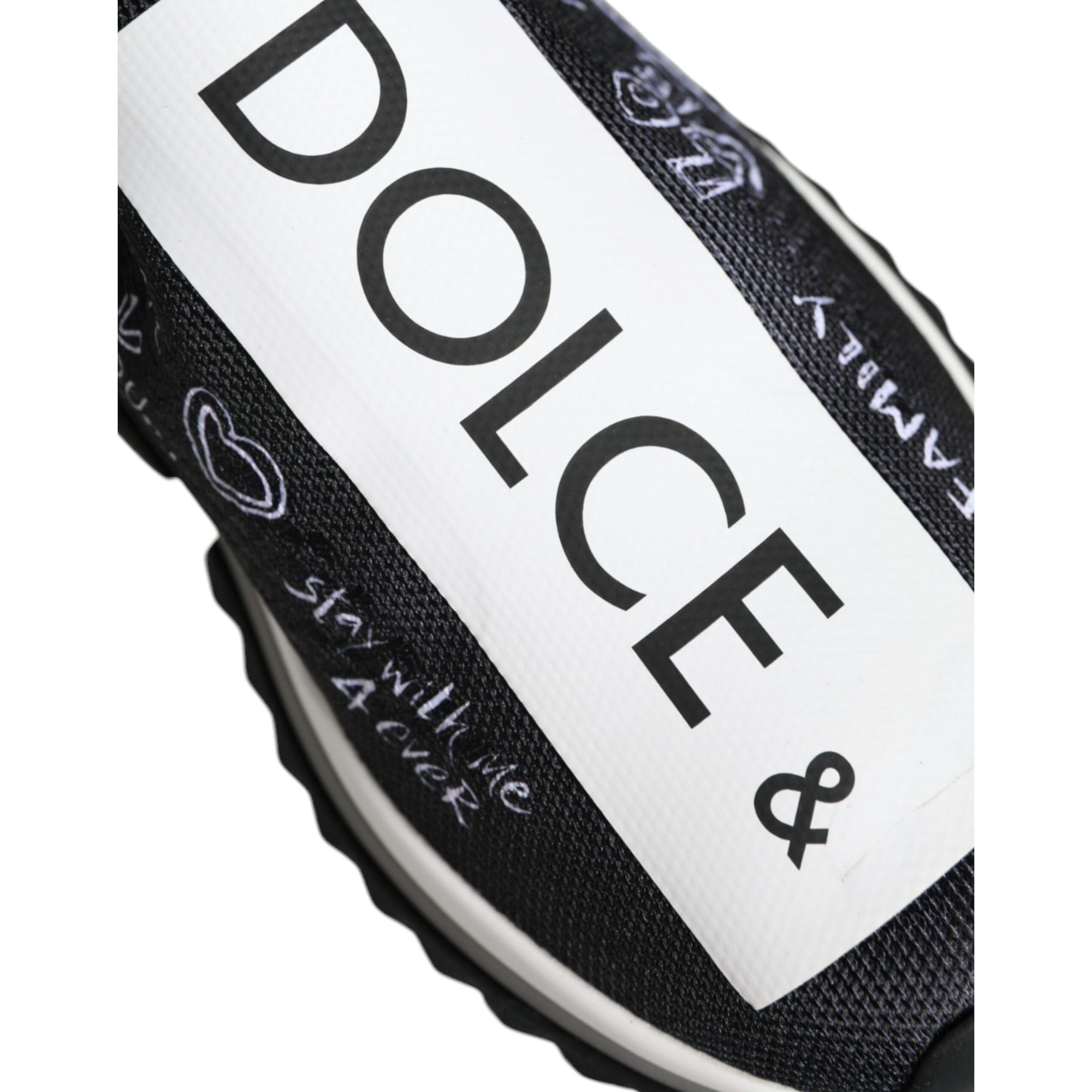 Dolce & Gabbana Black White Sorrento Low Top Sneakers