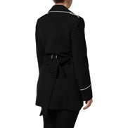 Veste de blazer croisée en laine noire Dolce & Gabbana