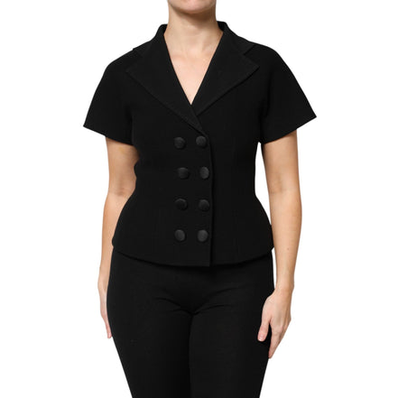 Veste croisée Dolce & Gabbana en laine noire
