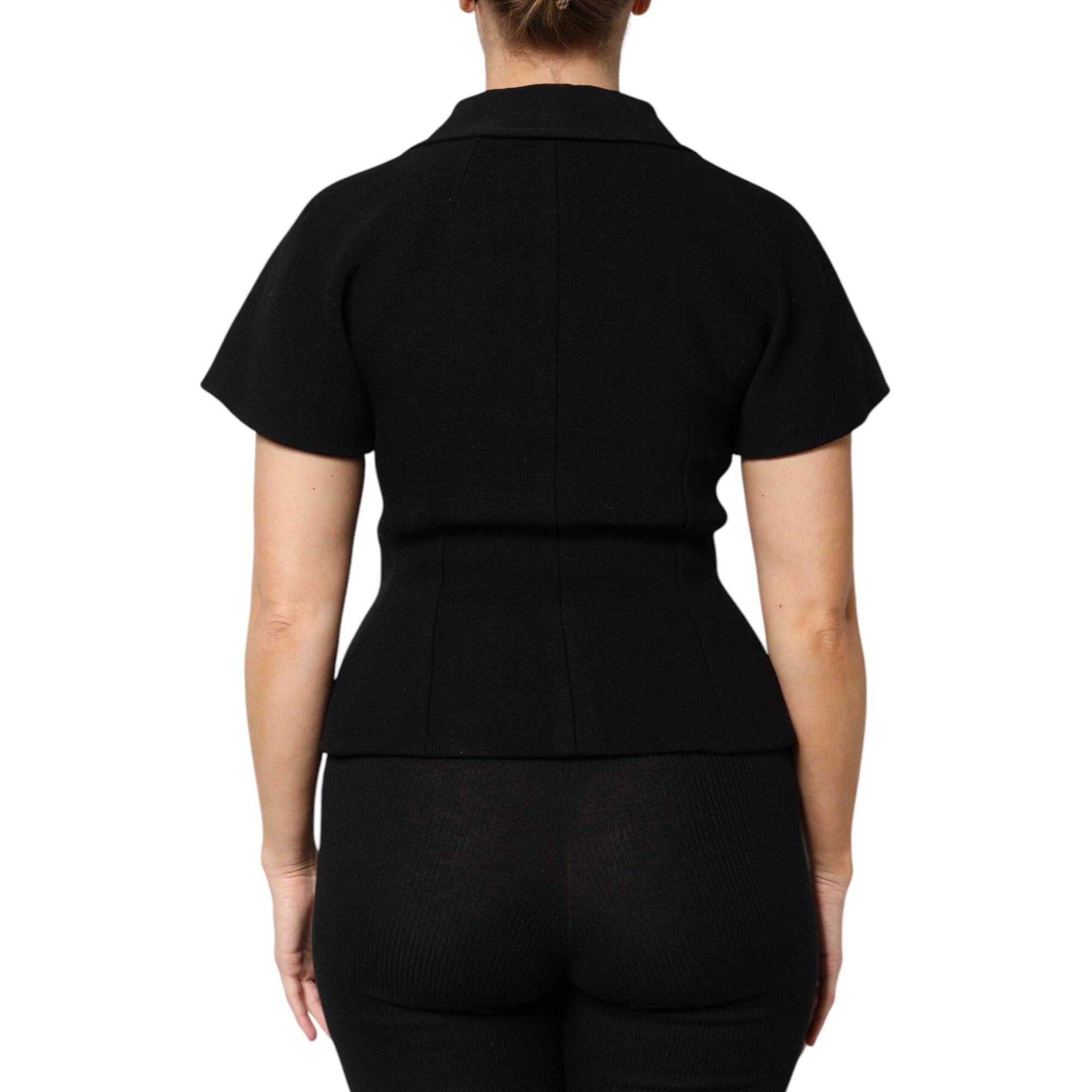 Veste croisée Dolce & Gabbana en laine noire