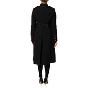 Dolce & Gabbana Black Wool Single Breasted Trench Coat Jacket