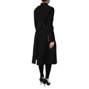 Dolce & Gabbana Black Wool Single Breasted Trench Coat Jacket
