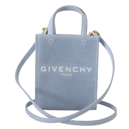 Sac bandoulière Givenchy Vertical Cloud Mini en toile enduite bleue