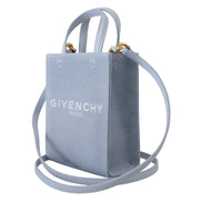 Sac bandoulière Givenchy Vertical Cloud Mini en toile enduite bleue