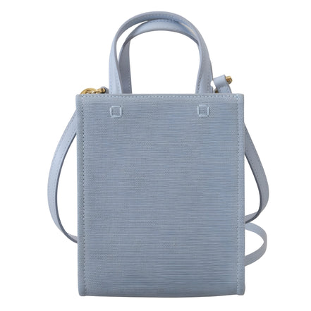 Sac bandoulière Givenchy Vertical Cloud Mini en toile enduite bleue