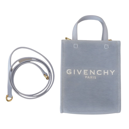 Sac bandoulière Givenchy Vertical Cloud Mini en toile enduite bleue