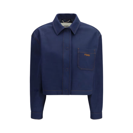 Fendi Blue Cotton Denim Jacket