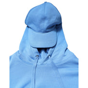 Dolce & Gabbana Blue Cotton Hooded Sportswear Vest Sweater