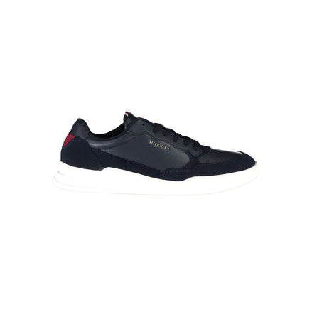 Baskets en cuir bleu Tommy Hilfiger pour hommes