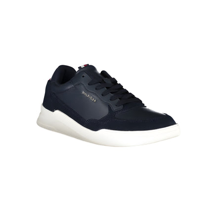 Baskets en cuir bleu Tommy Hilfiger pour hommes