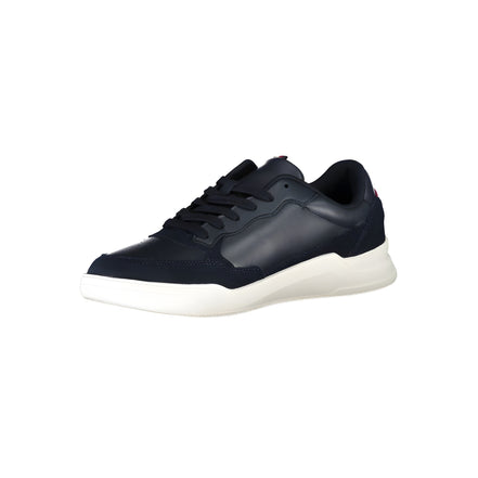 Baskets en cuir bleu Tommy Hilfiger pour hommes