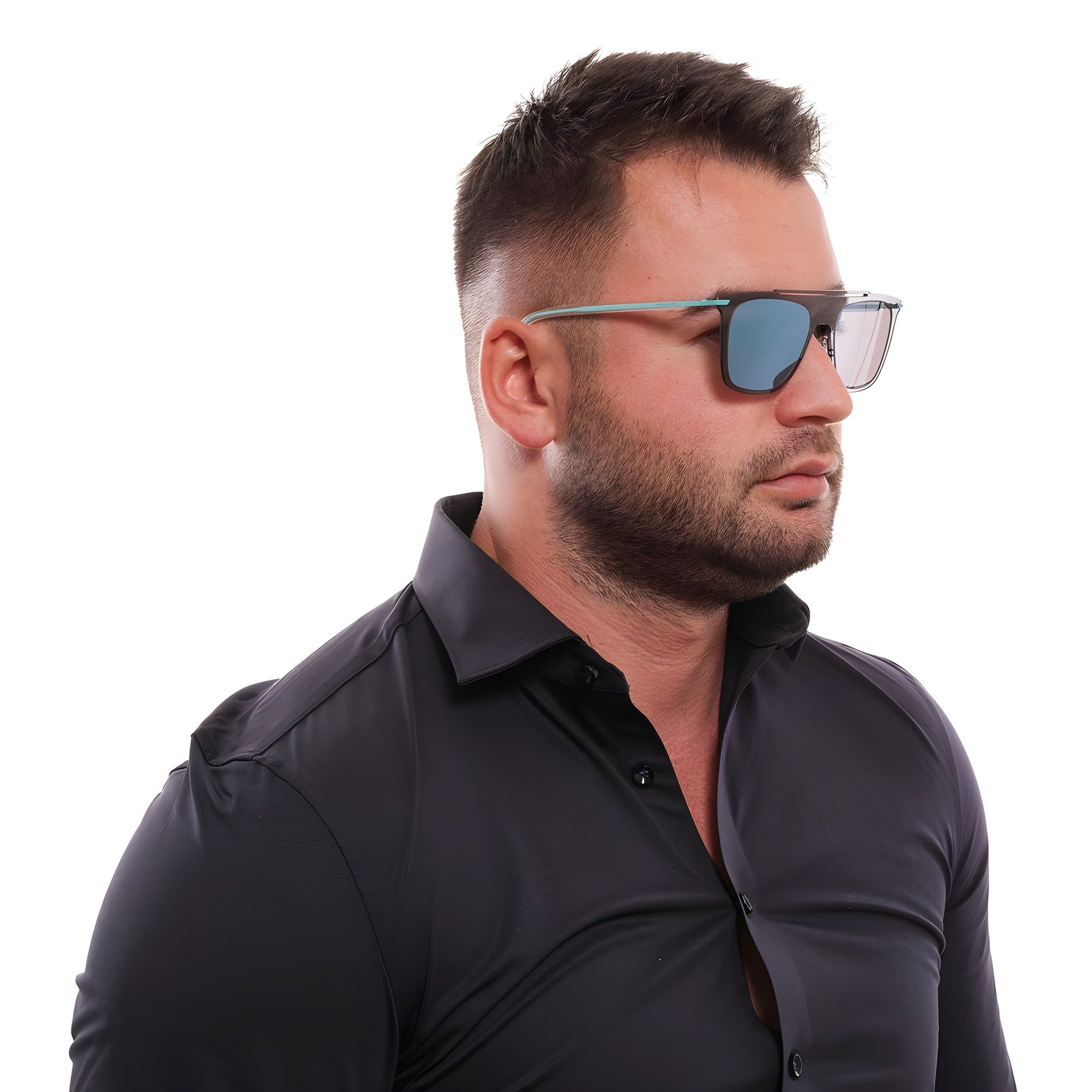 Lunettes de soleil Police en métal bleu et plastique
