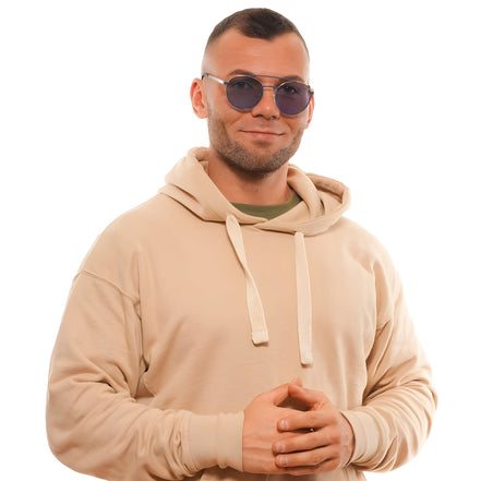 Lunettes de soleil Guess en métal et plastique bleues