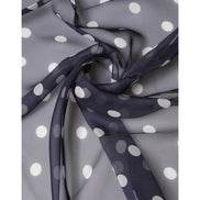 Foulard carré en soie à pois bleus Dolce & Gabbana 91,5 cm x 89,5 cm