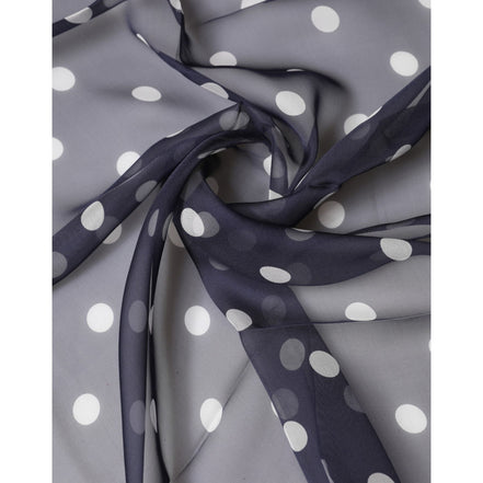 Foulard carré en soie à pois bleus Dolce & Gabbana 91,5 cm x 89,5 cm